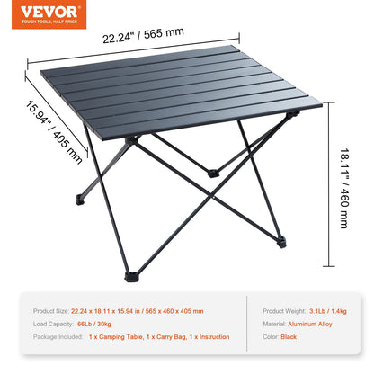 Folding Camping Table, Outdoor Portable Side Tables, Lightweight Fold Up Table, Aluminum Alloy Ultra Compact V952-HWZDBZLB66LBSYSOBV0