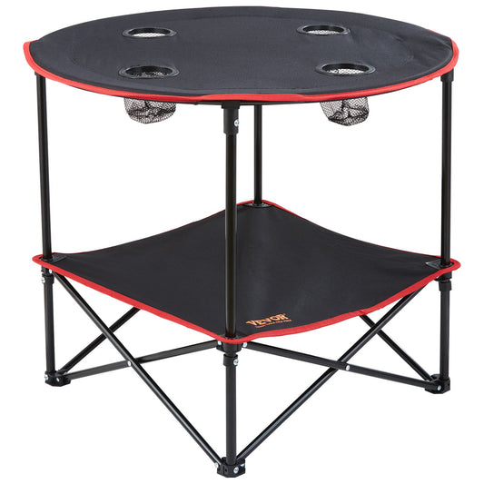 Folding Camping Table, Outdoor Portable Side Tables, Lightweight Fold Up Table, 600D Oxford Fabric & Steel V952-HWZDBZN55LBS4D4TOV0