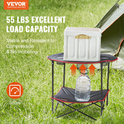 Folding Camping Table, Outdoor Portable Side Tables, Lightweight Fold Up Table, 600D Oxford Fabric & Steel V952-HWZDBZN55LBS4D4TOV0