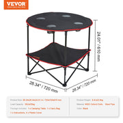 Folding Camping Table, Outdoor Portable Side Tables, Lightweight Fold Up Table, 600D Oxford Fabric & Steel V952-HWZDBZN55LBS4D4TOV0
