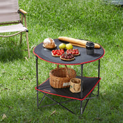 Folding Camping Table, Outdoor Portable Side Tables, Lightweight Fold Up Table, 600D Oxford Fabric & Steel V952-HWZDBZN55LBS4D4TOV0
