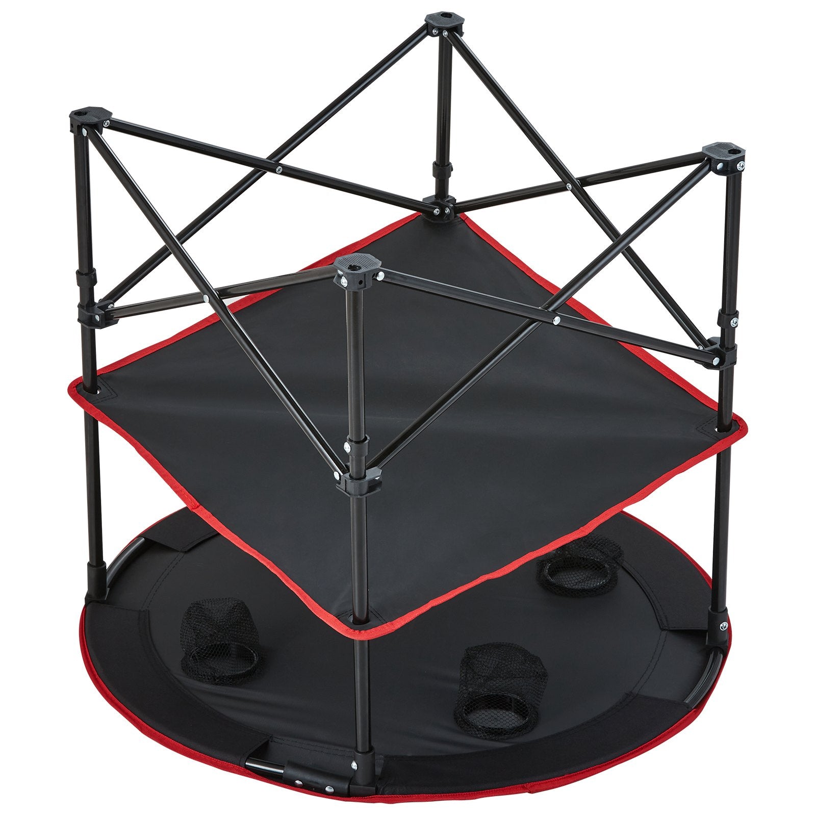 Folding Camping Table, Outdoor Portable Side Tables, Lightweight Fold Up Table, 600D Oxford Fabric & Steel V952-HWZDBZN55LBS4D4TOV0