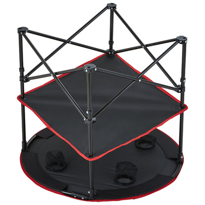 Folding Camping Table, Outdoor Portable Side Tables, Lightweight Fold Up Table, 600D Oxford Fabric & Steel V952-HWZDBZN55LBS4D4TOV0
