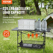 Folding Camping Table, Outdoor Portable Side Tables, Lightweight Fold Up Table, Aluminum & Steel Ultra V952-HWZDCZL200LBS0UE8V0