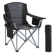 Camping Folding Chair for Adults, Portable Heavy Duty Outdoor Quad Lumbar Back Padded Arm Chairs with Side V952-HWZDYCY450LBSFODNV0