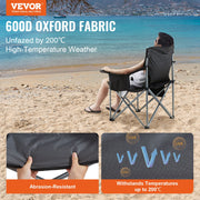 Camping Folding Chair for Adults, Portable Heavy Duty Outdoor Quad Lumbar Back Padded Arm Chairs with Side V952-HWZDYCY450LBSFODNV0