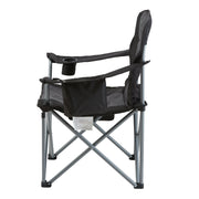 Camping Folding Chair for Adults, Portable Heavy Duty Outdoor Quad Lumbar Back Padded Arm Chairs with Side V952-HWZDYCY450LBSFODNV0
