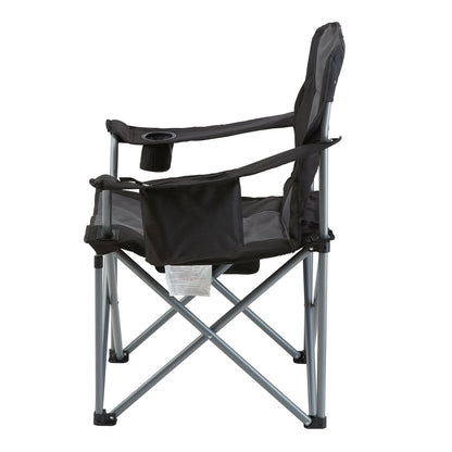 Camping Folding Chair for Adults, Portable Heavy Duty Outdoor Quad Lumbar Back Padded Arm Chairs with Side V952-HWZDYCY450LBSFODNV0