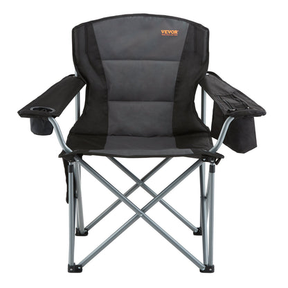 Camping Folding Chair for Adults, Portable Heavy Duty Outdoor Quad Lumbar Back Padded Arm Chairs with Side V952-HWZDYCY450LBSFODNV0