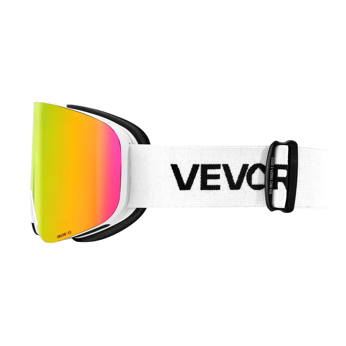 Frameless Ski Goggles, Magnet Cylindrical Lens with Pink Revo Coating, OTG Anti fog Snow Goggles for Men V952-HXJWKBSDCXHJ4LNEU001V0