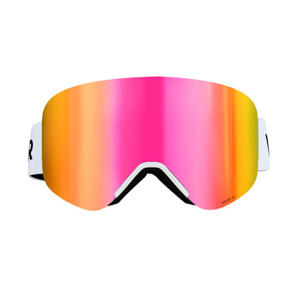 Frameless Ski Goggles, Magnet Cylindrical Lens with Pink Revo Coating, OTG Anti fog Snow Goggles for Men V952-HXJWKBSDCXHJ4LNEU001V0