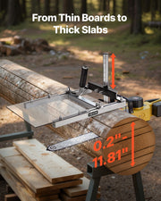 Chainsaw Mill, Portable Sawmill Fits 41-51 cm Planking Milling Bar, Lumber Cross Cutting Guide Chain Saw with V952-HXQGZJ16INCHT3S43001V0