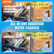 Aquarium Vacuum Gravel Cleaner, 50 ft PVC Hose Fish Tank Vacuum Gravel Cleaner, Siphon Fish Tank Cleaner V952-HXSHSQ49YCKLUONBWV0