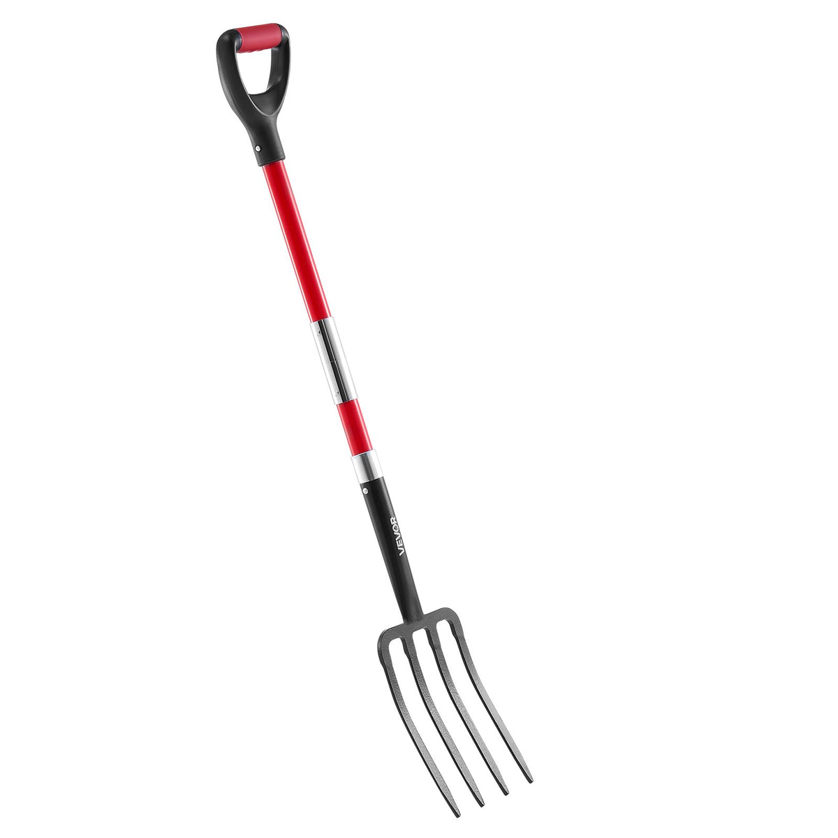 4 Tines Garden Fork Fiberglass Handle 45 in Spading Pitchfork Heavy Duty V952-HYCWJCGC4C1JX8KB8001V0