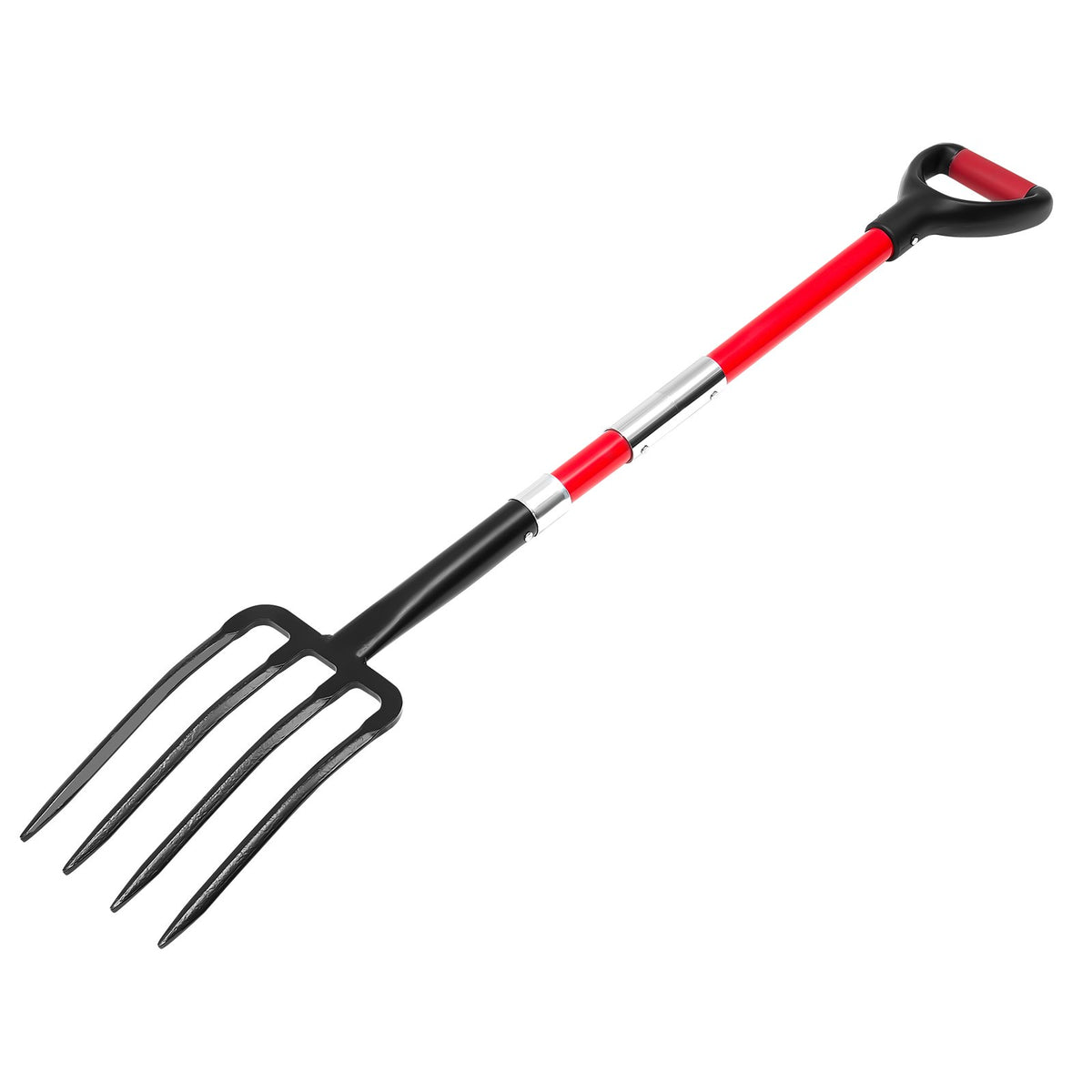 4 Tines Garden Fork Fiberglass Handle 45 in Spading Pitchfork Heavy Duty V952-HYCWJCGC4C1JX8KB8001V0
