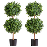 Artificial Topiary Boxwood Double Ball, 2 Set 914mm Faux Boxwood Plant Balls, Fake Silk Tree Look Real, Easy V952-HYMRGXJS36IND5PE1001V0