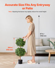 Artificial Topiary Boxwood Double Ball, 2 Set 914mm Faux Boxwood Plant Balls, Fake Silk Tree Look Real, Easy V952-HYMRGXJS36IND5PE1001V0