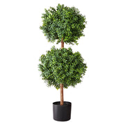 Artificial Topiary Boxwood Double Ball, 2 Set 914mm Faux Boxwood Plant Balls, Fake Silk Tree Look Real, Easy V952-HYMRGXJS36IND5PE1001V0