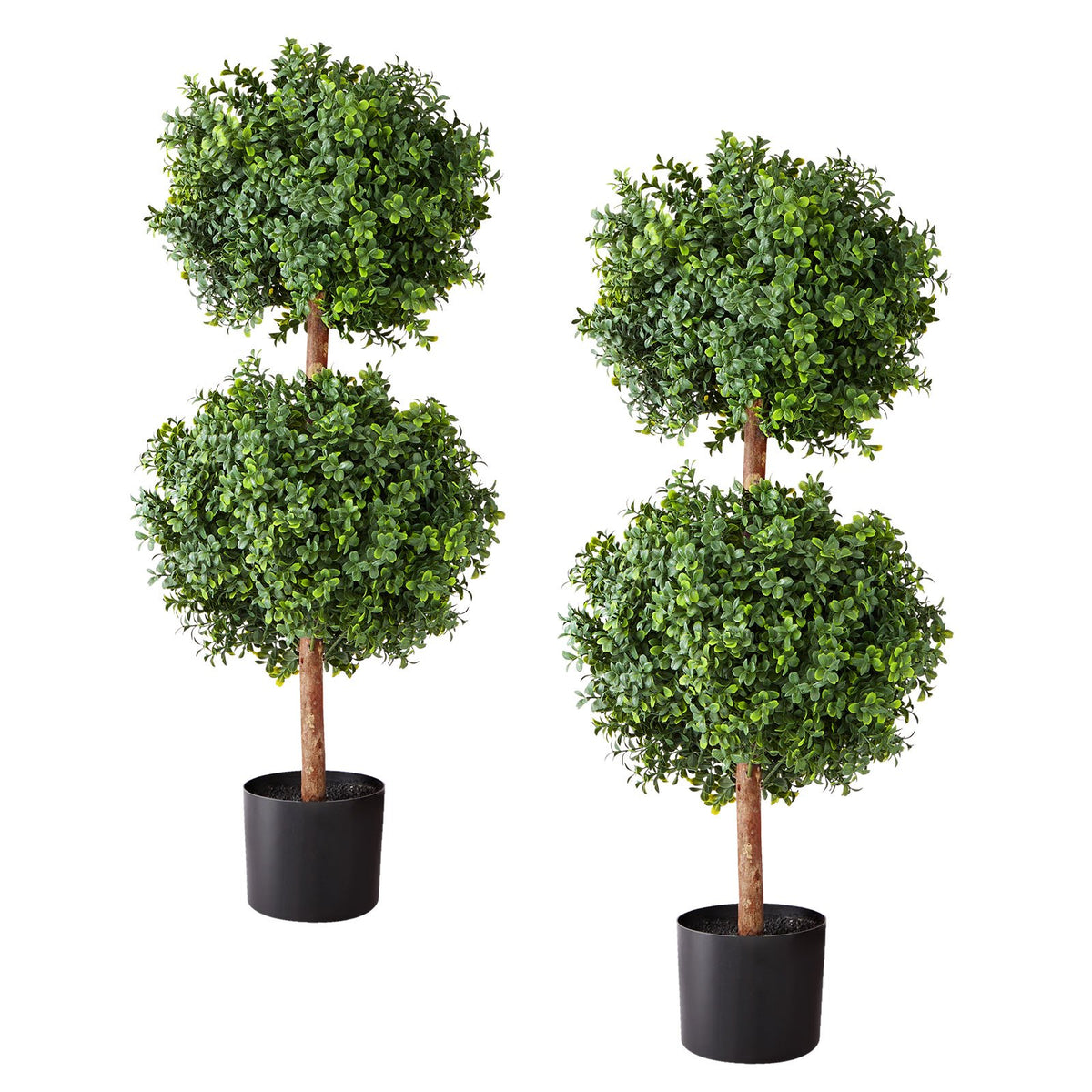 Artificial Topiary Boxwood Double Ball, 2 Set 914mm Faux Boxwood Plant Balls, Fake Silk Tree Look Real, Easy V952-HYMRGXJS36IND5PE1001V0