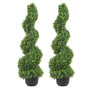 Artificial Topiaries Boxwood Trees, 7.6cm Tall (2 Pieces) Faux Topiary Plant Outdoor, All-year Green Feaux V952-HYMRGXJS36YCLY992V0