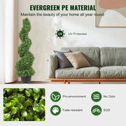 Artificial Topiaries Boxwood Trees, 7.6cm Tall (2 Pieces) Faux Topiary Plant Outdoor, All-year Green Feaux V952-HYMRGXJS36YCLY992V0