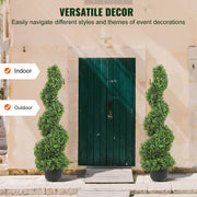 Artificial Topiaries Boxwood Trees, 7.6cm Tall (2 Pieces) Faux Topiary Plant Outdoor, All-year Green Feaux V952-HYMRGXJS36YCLY992V0