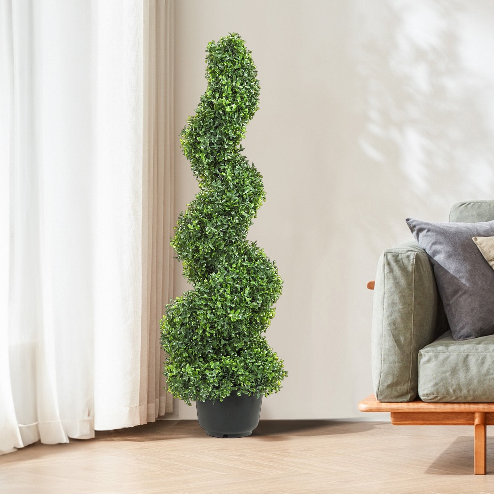 Artificial Topiaries Boxwood Trees, 7.6cm Tall (2 Pieces) Faux Topiary Plant Outdoor, All-year Green Feaux V952-HYMRGXJS36YCLY992V0