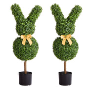 Artificial Topiary Bunny-Shape Boxwood Ball, 2 Set 914mm Faux Boxwood Plant Balls, Fake Silk Tree Look Real, V952-HYMRGXJS36YCU74VB001V0