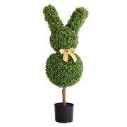 Artificial Topiary Bunny-Shape Boxwood Ball, 2 Set 914mm Faux Boxwood Plant Balls, Fake Silk Tree Look Real, V952-HYMRGXJS36YCU74VB001V0