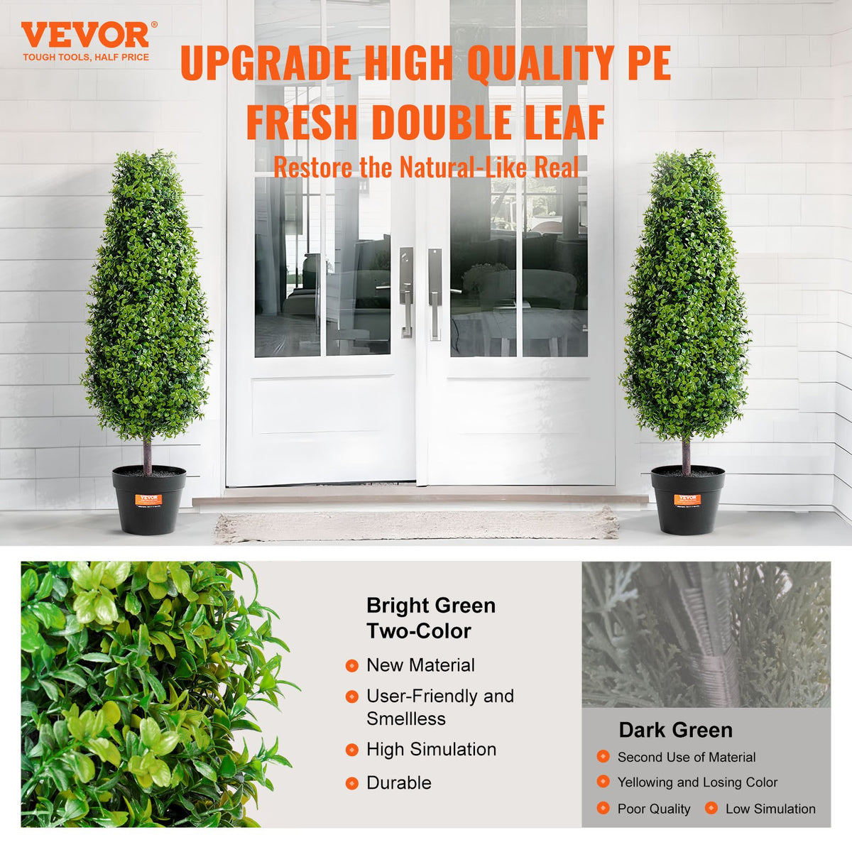 2 Pack 91.4cm Artificial Boxwood Topiary Tree Faux Plant UV Decor In/Outdoor V952-HYMRGXJS36YCXKYTZV0