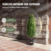 2 Pack 91.4cm Artificial Boxwood Topiary Tree Faux Plant UV Decor In/Outdoor V952-HYMRGXJS36YCXKYTZV0