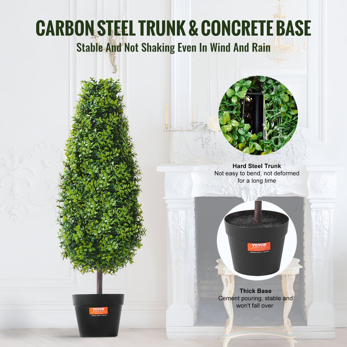 2 Pack 91.4cm Artificial Boxwood Topiary Tree Faux Plant UV Decor In/Outdoor V952-HYMRGXJS36YCXKYTZV0