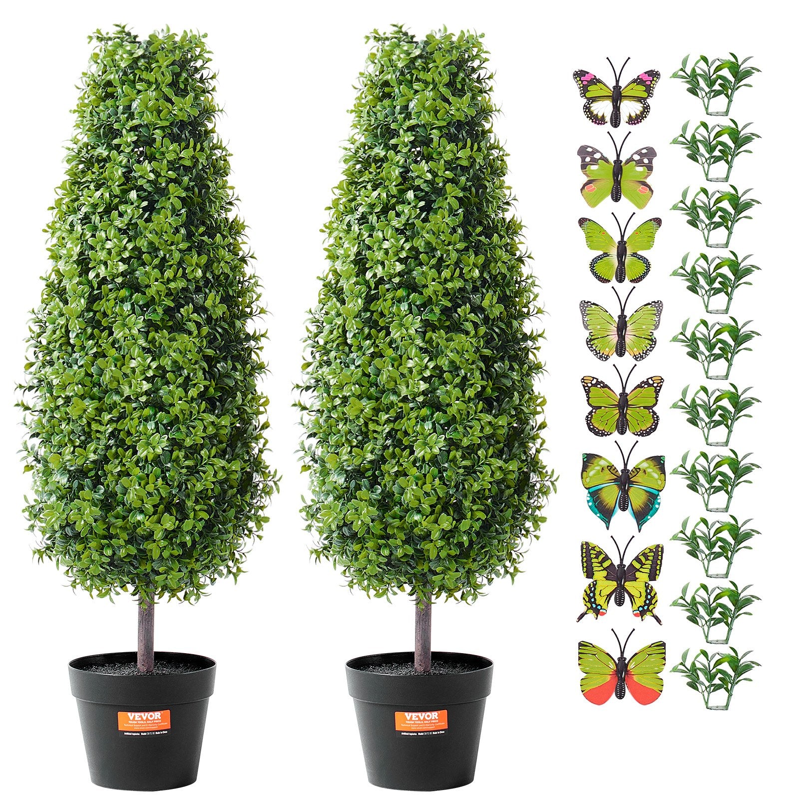 2 Pack 91.4cm Artificial Boxwood Topiary Tree Faux Plant UV Decor In/Outdoor V952-HYMRGXJS36YCXKYTZV0