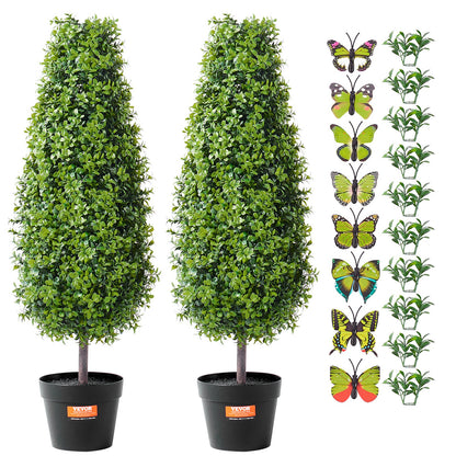 2 Pack 91.4cm Artificial Boxwood Topiary Tree Faux Plant UV Decor In/Outdoor V952-HYMRGXJS36YCXKYTZV0