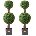 2 Pack 91.4cm Artificial Boxwood Topiary Tree Faux Plant UV Decor In/Outdoor V952-HYMRGXJS48YCKHMZUV0
