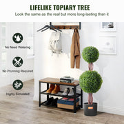 2 Pack 91.4cm Artificial Boxwood Topiary Tree Faux Plant UV Decor In/Outdoor V952-HYMRGXJS48YCKHMZUV0
