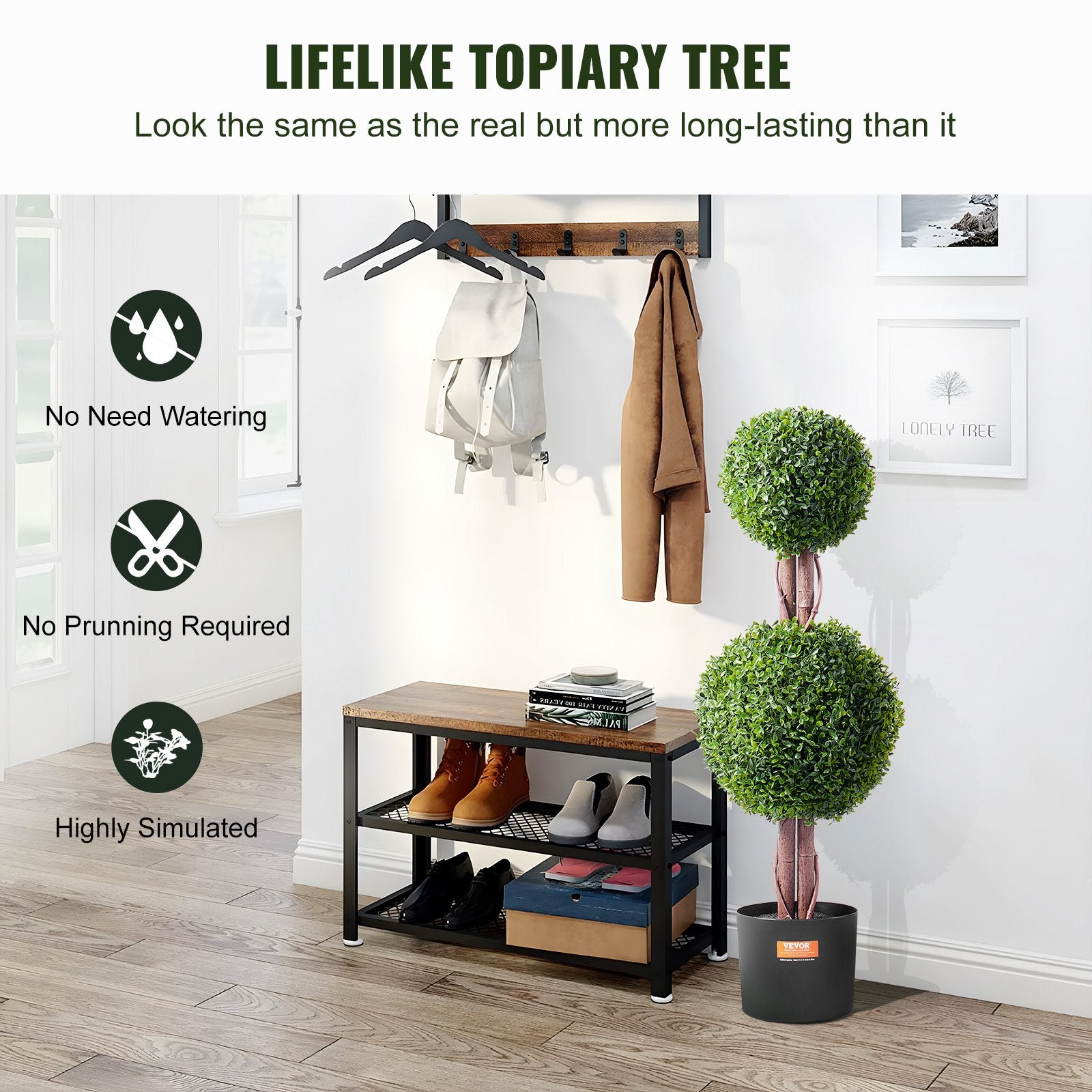 2 Pack 91.4cm Artificial Boxwood Topiary Tree Faux Plant UV Decor In/Outdoor V952-HYMRGXJS48YCKHMZUV0