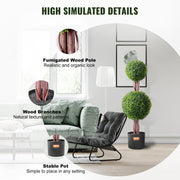 2 Pack 91.4cm Artificial Boxwood Topiary Tree Faux Plant UV Decor In/Outdoor V952-HYMRGXJS48YCKHMZUV0