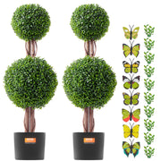 2 Pack 91.4cm Artificial Boxwood Topiary Tree Faux Plant UV Decor In/Outdoor V952-HYMRGXJS48YCKHMZUV0