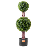 2 Pack 91.4cm Artificial Boxwood Topiary Tree Faux Plant UV Decor In/Outdoor V952-HYMRGXJS48YCKHMZUV0