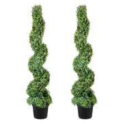 Artificial Topiaries Boxwood Trees, 10cm Tall (2 Pieces) Faux Topiary Plant Outdoor, All-year Green Feaux V952-HYMRGXJS48YCSVDL7V0
