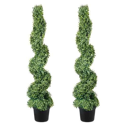 Artificial Topiaries Boxwood Trees, 10cm Tall (2 Pieces) Faux Topiary Plant Outdoor, All-year Green Feaux V952-HYMRGXJS48YCSVDL7V0