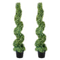 Artificial Topiaries Boxwood Trees, 10cm Tall (2 Pieces) Faux Topiary Plant Outdoor, All-year Green Feaux V952-HYMRGXJS48YCSVDL7V0