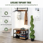 Artificial Topiaries Boxwood Trees, 10cm Tall (2 Pieces) Faux Topiary Plant Outdoor, All-year Green Feaux V952-HYMRGXJS48YCSVDL7V0