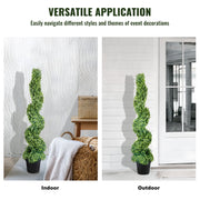 Artificial Topiaries Boxwood Trees, 10cm Tall (2 Pieces) Faux Topiary Plant Outdoor, All-year Green Feaux V952-HYMRGXJS48YCSVDL7V0