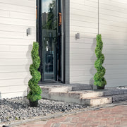 Artificial Topiaries Boxwood Trees, 10cm Tall (2 Pieces) Faux Topiary Plant Outdoor, All-year Green Feaux V952-HYMRGXJS48YCSVDL7V0