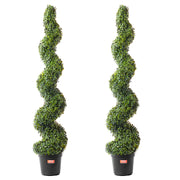 2 Pack 152.4cm Artificial Boxwood Topiary Tree Faux Plant UV Decor In/Outdoor V952-HYMRGXJS60YCC0X1LV0