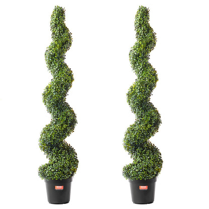 2 Pack 152.4cm Artificial Boxwood Topiary Tree Faux Plant UV Decor In/Outdoor V952-HYMRGXJS60YCC0X1LV0