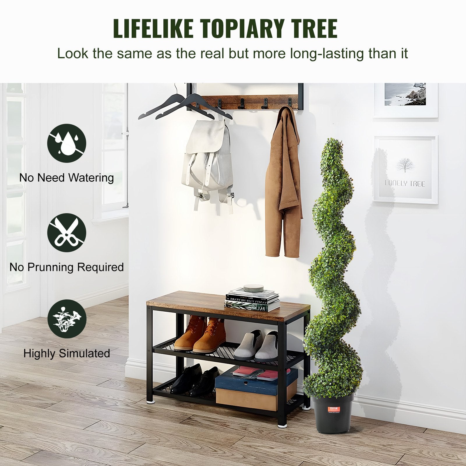 2 Pack 152.4cm Artificial Boxwood Topiary Tree Faux Plant UV Decor In/Outdoor V952-HYMRGXJS60YCC0X1LV0