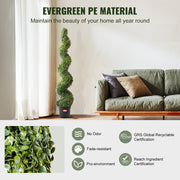 2 Pack 152.4cm Artificial Boxwood Topiary Tree Faux Plant UV Decor In/Outdoor V952-HYMRGXJS60YCC0X1LV0